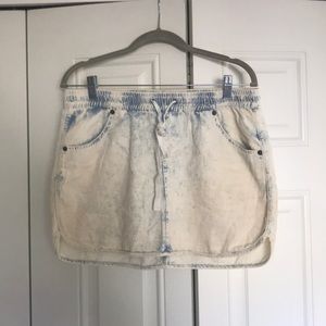 RVCA Denim acid wash skirt